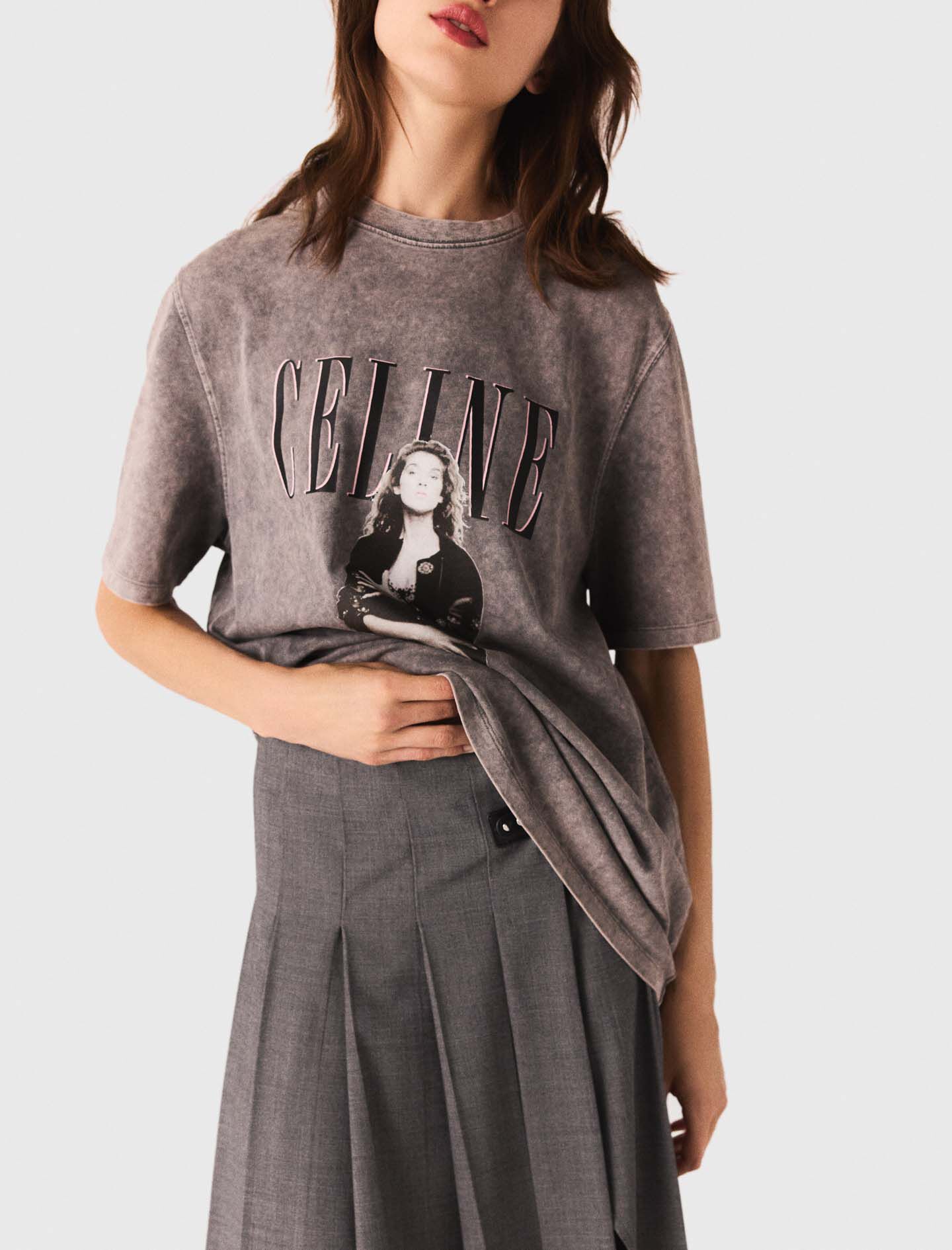 Maje x Céline Dion T-shirt Black / Gray For Women | Maje