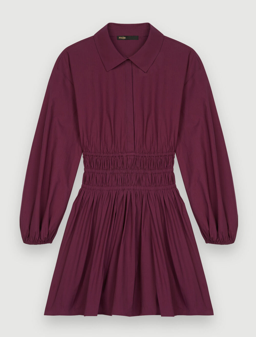 Cotton dress with smocked waist