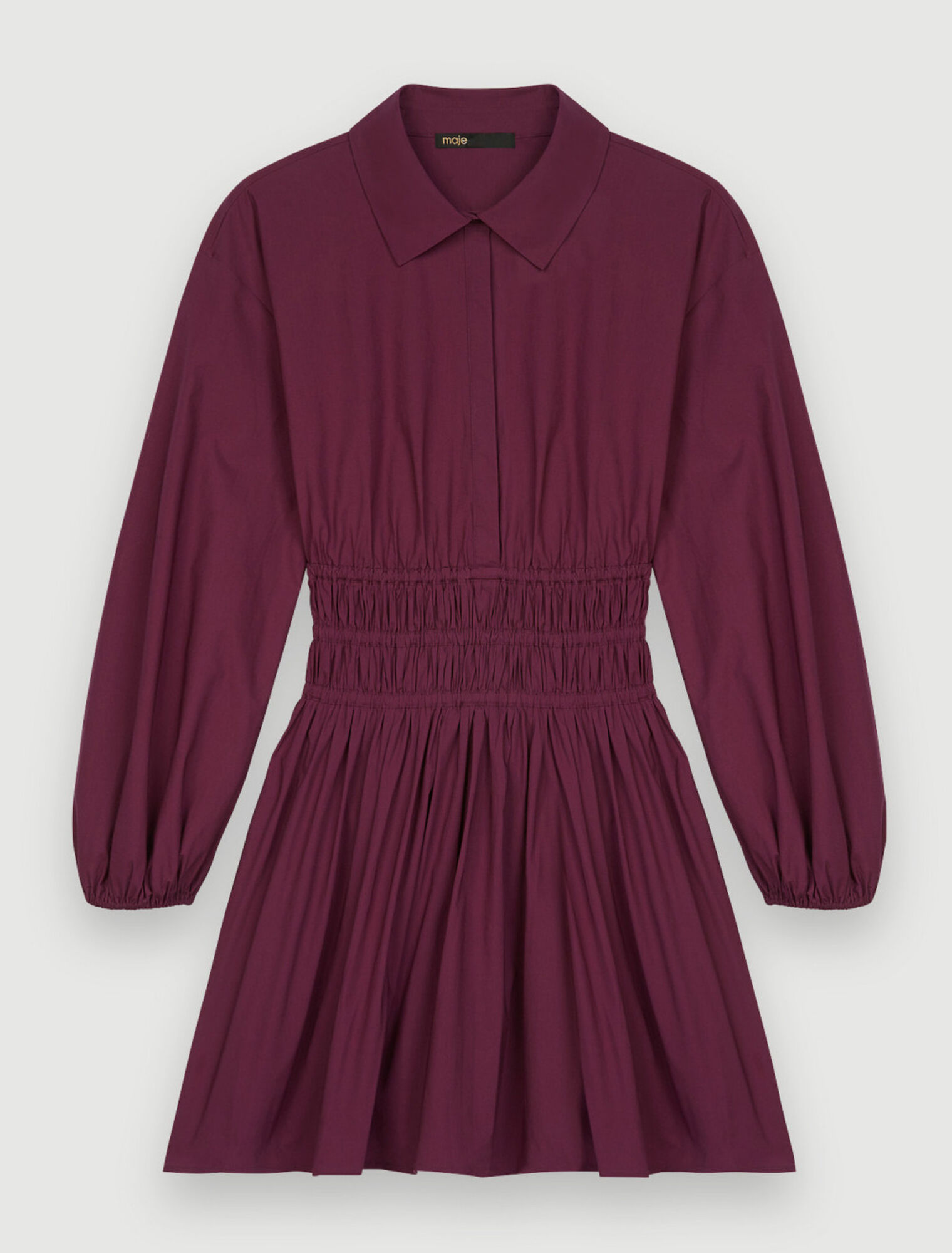 Cotton dress with smocked waist