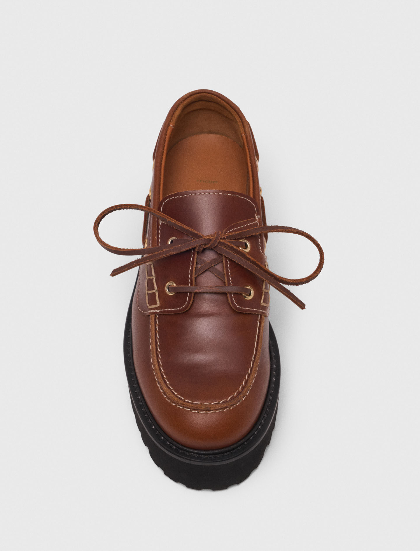 Boat shoes with chunky sole Brown For Women | Maje