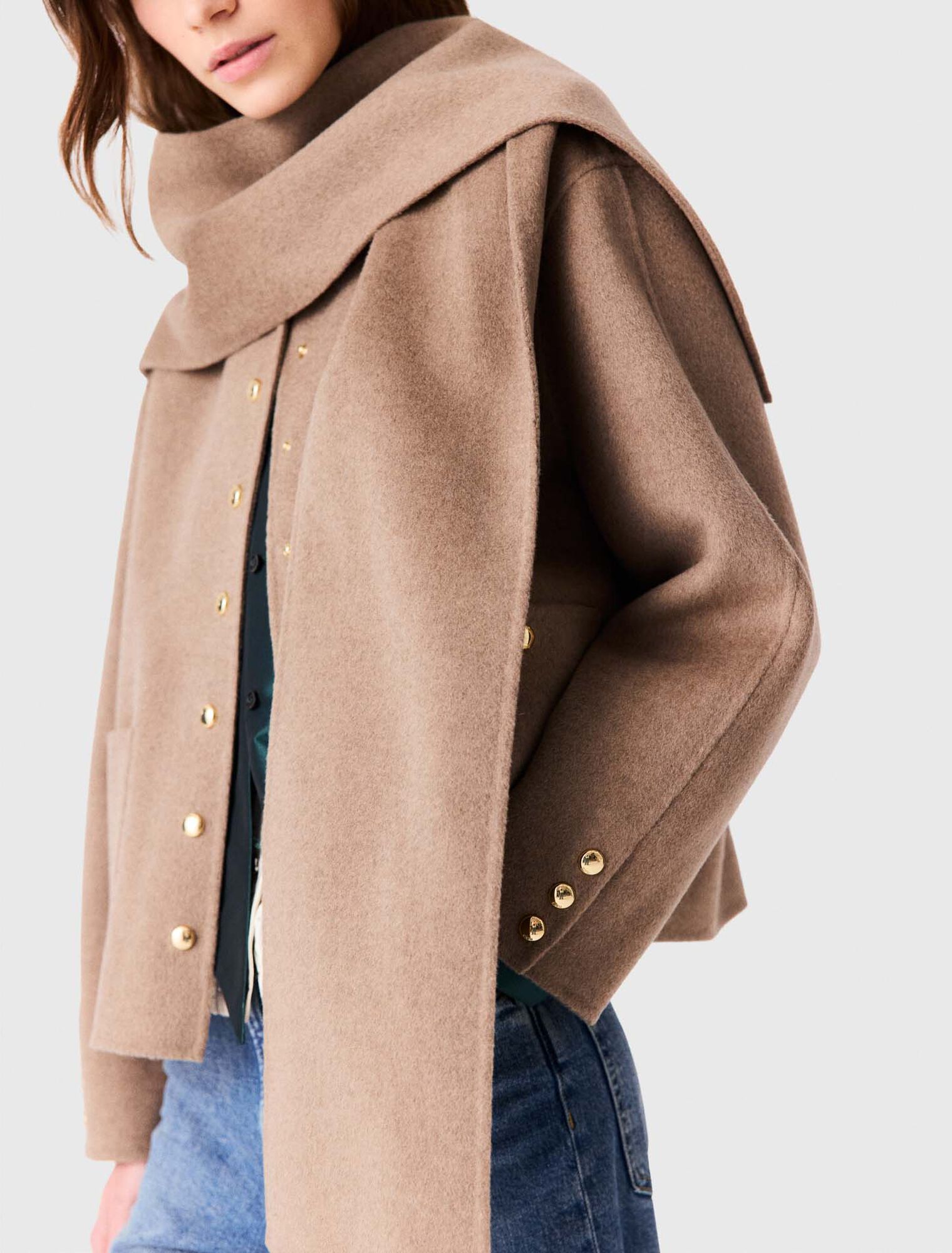 Short double-faced coat