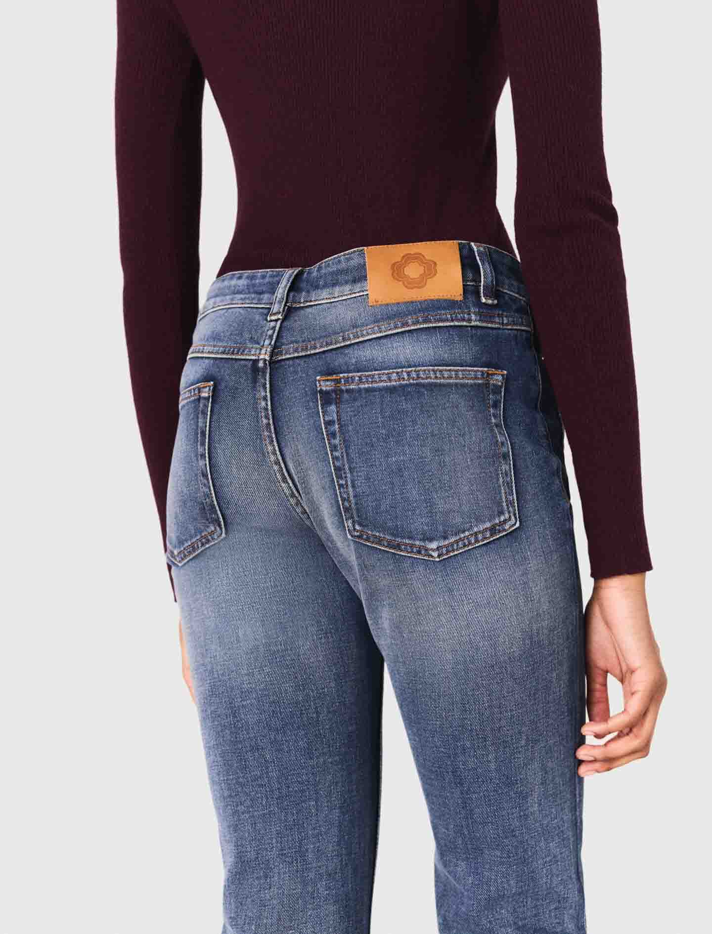 badmamajamaページ Bootcut jeans with zip pockets Blue For Women | Maje