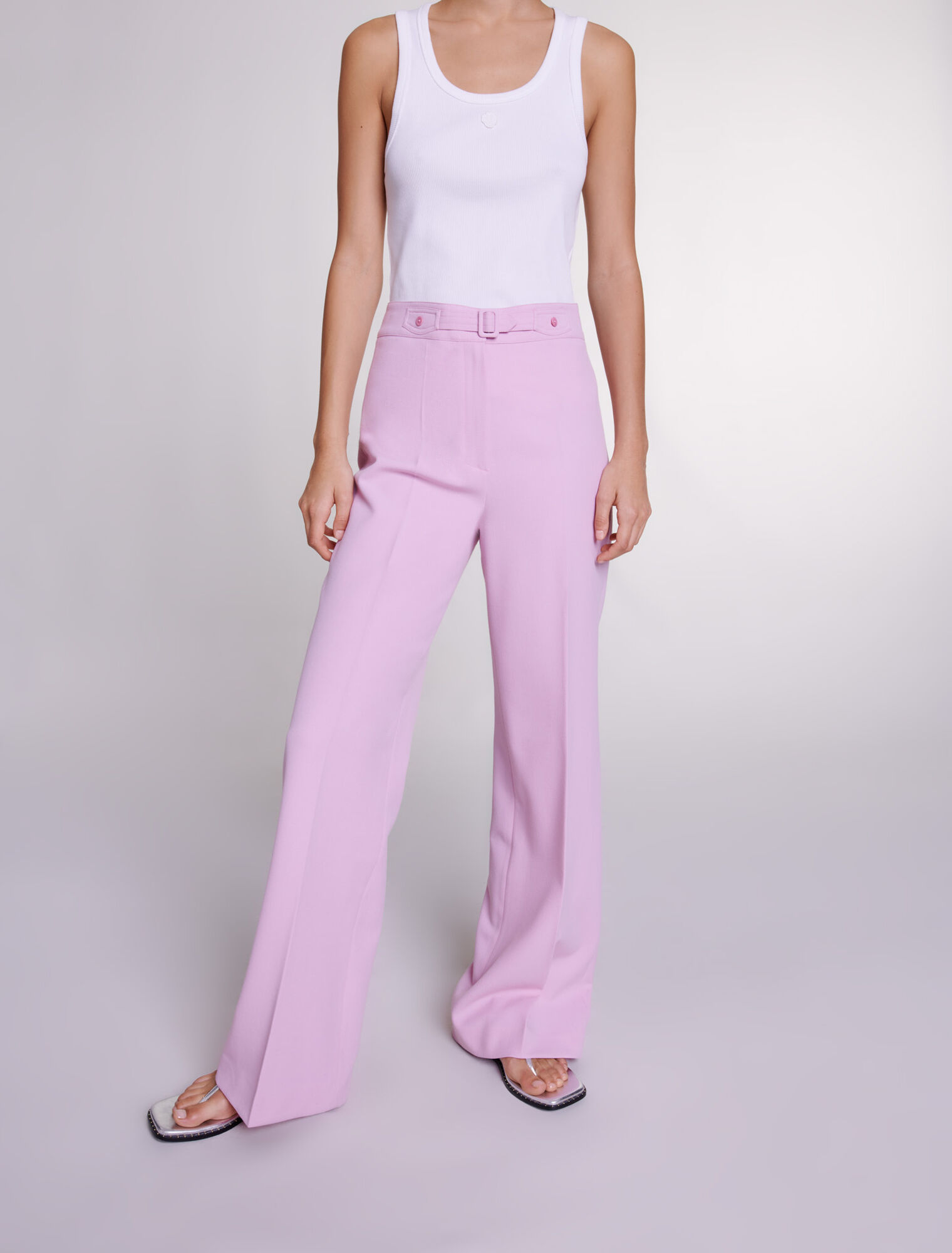 Wide-leg suit trousers