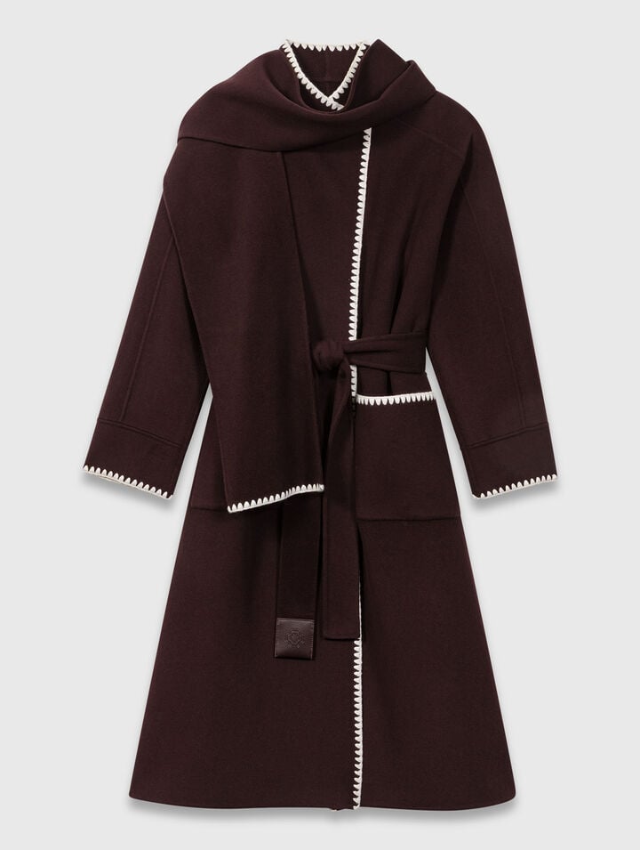Embroidered double-faced coat