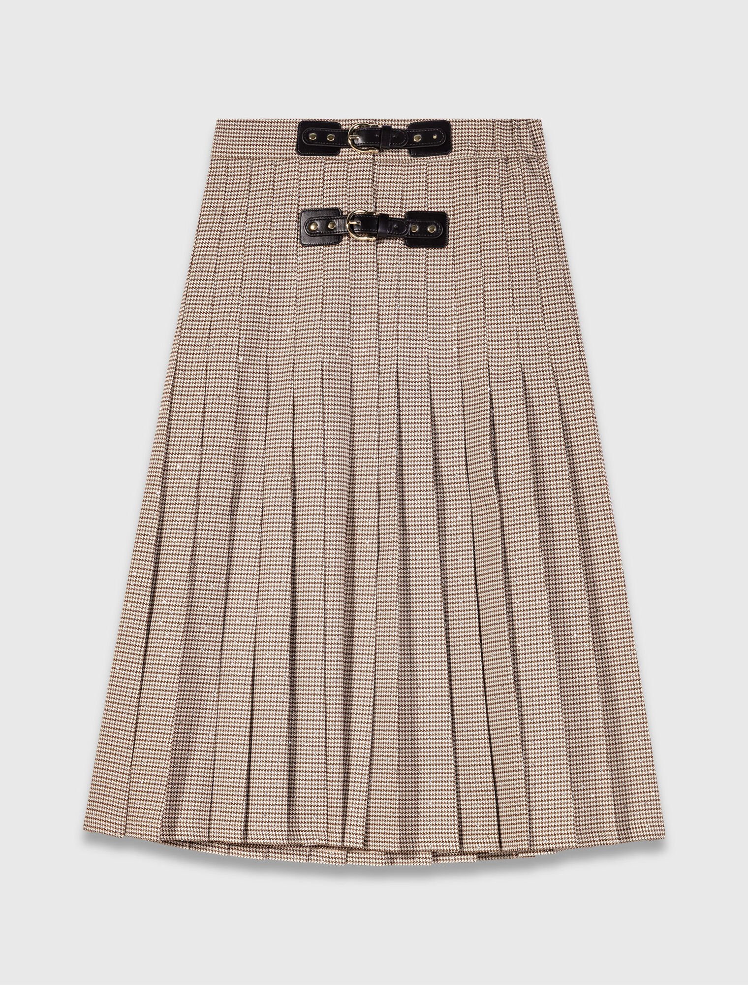 Pleated checked midi skirt Pleated checked midi skirt
