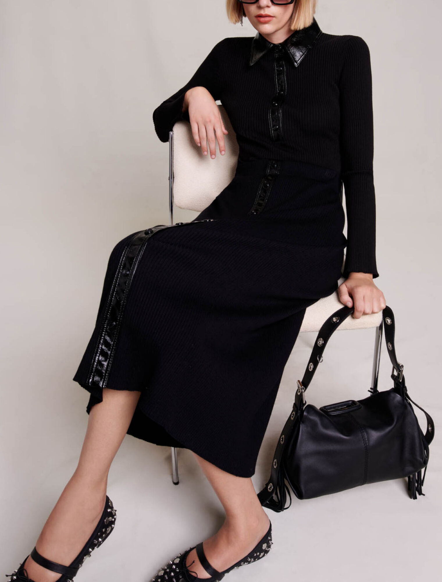 Knit maxi skirt