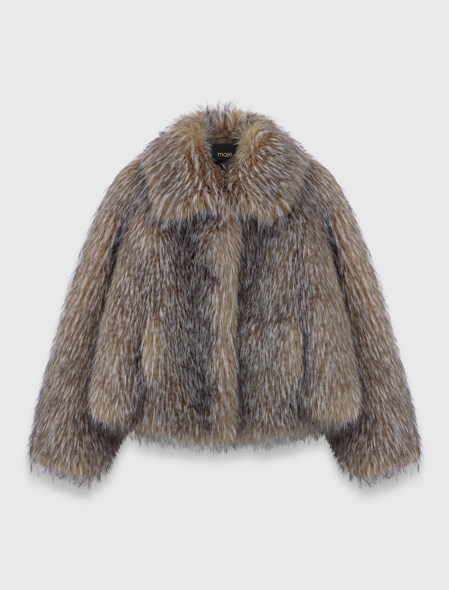 Short faux fur coat Brown For Women | Maje