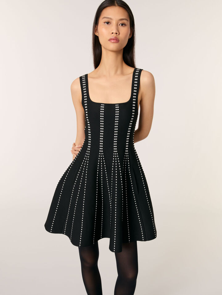 Mini jacquard knit dress