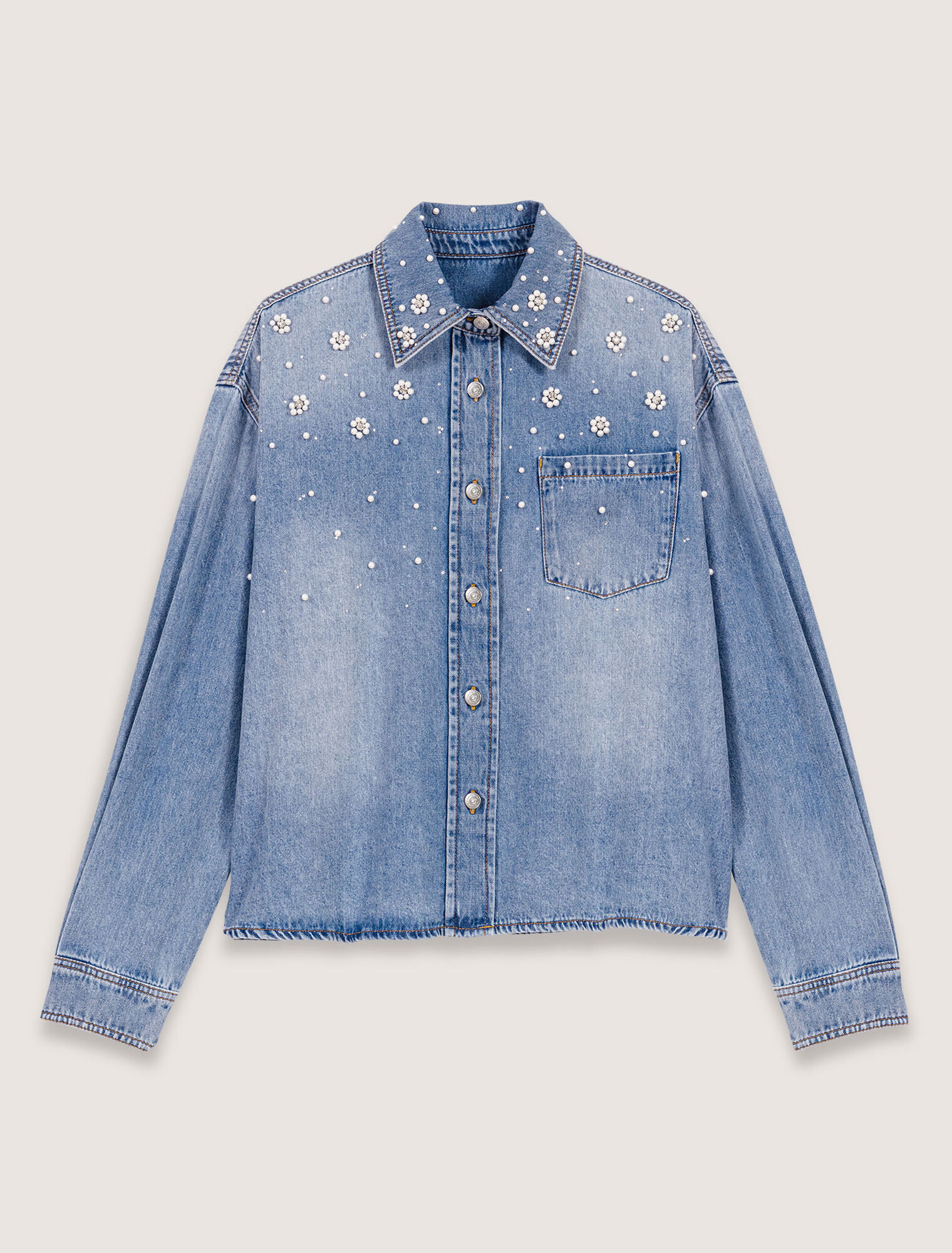 Denim shirt jacket