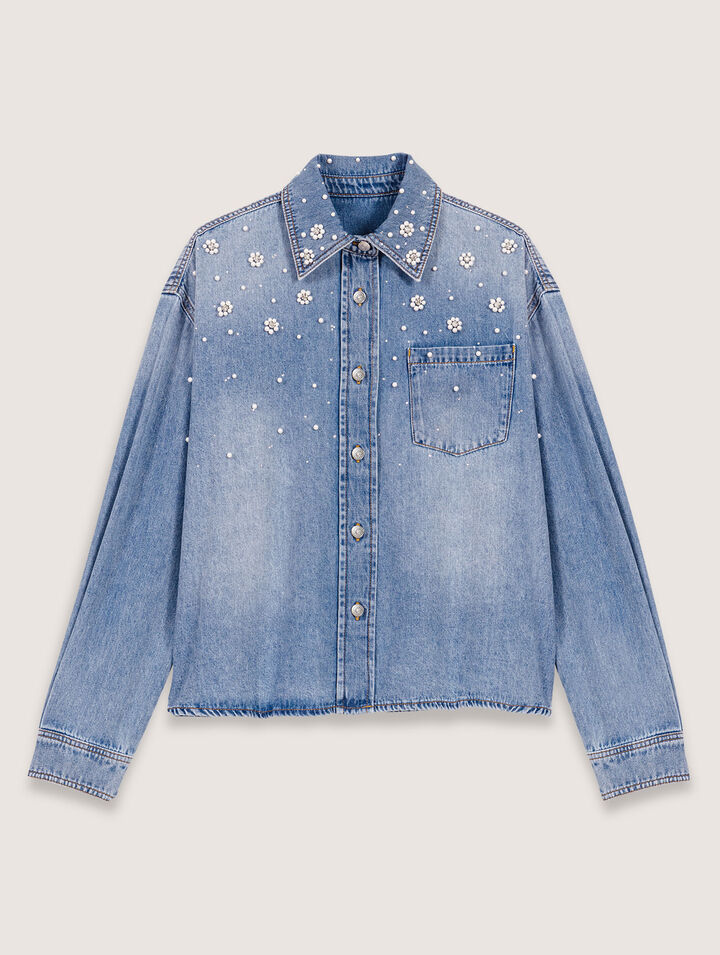 Denim shirt jacket