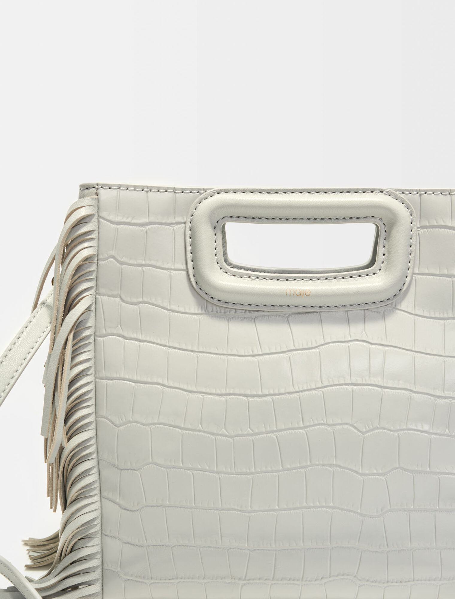 M bag in crocodile-effect leather