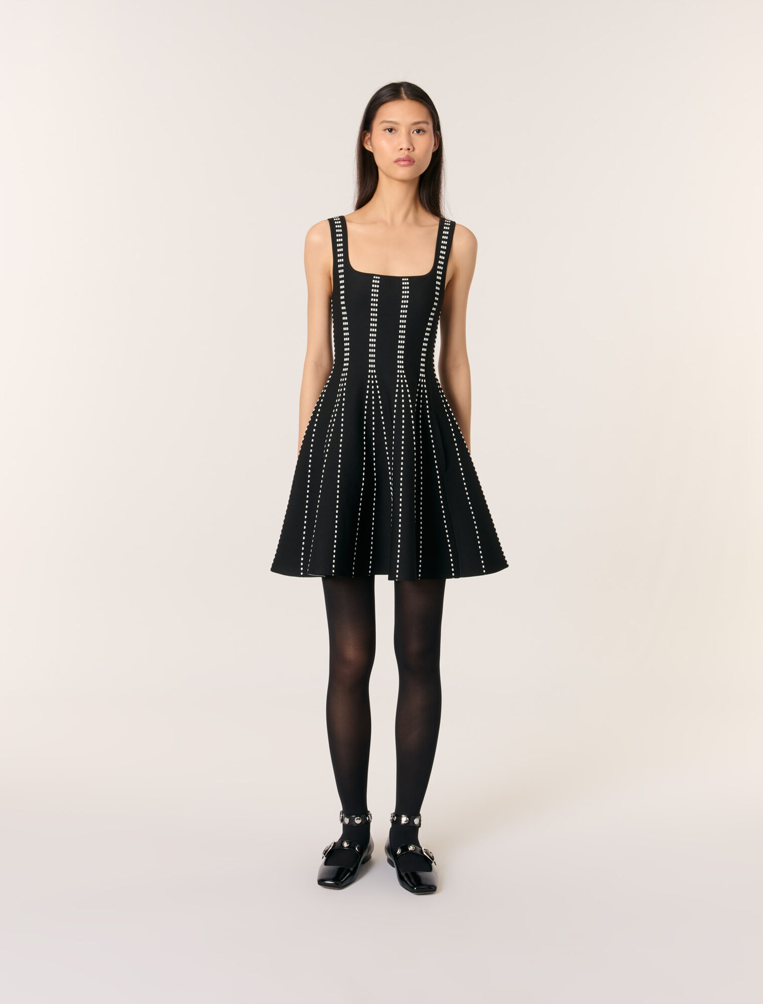 Mini jacquard knit dress