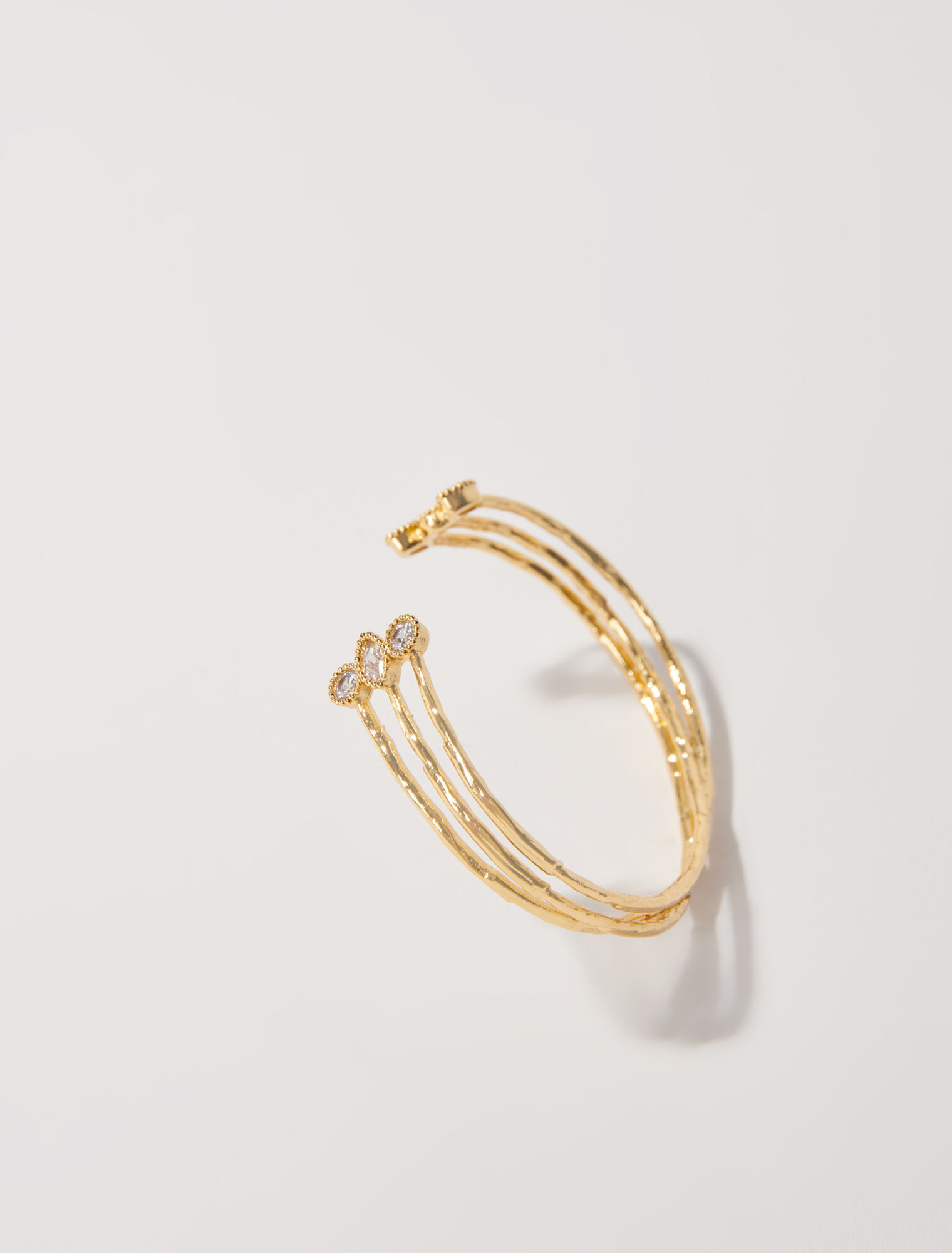 Gold-plated recycled brass bracelet