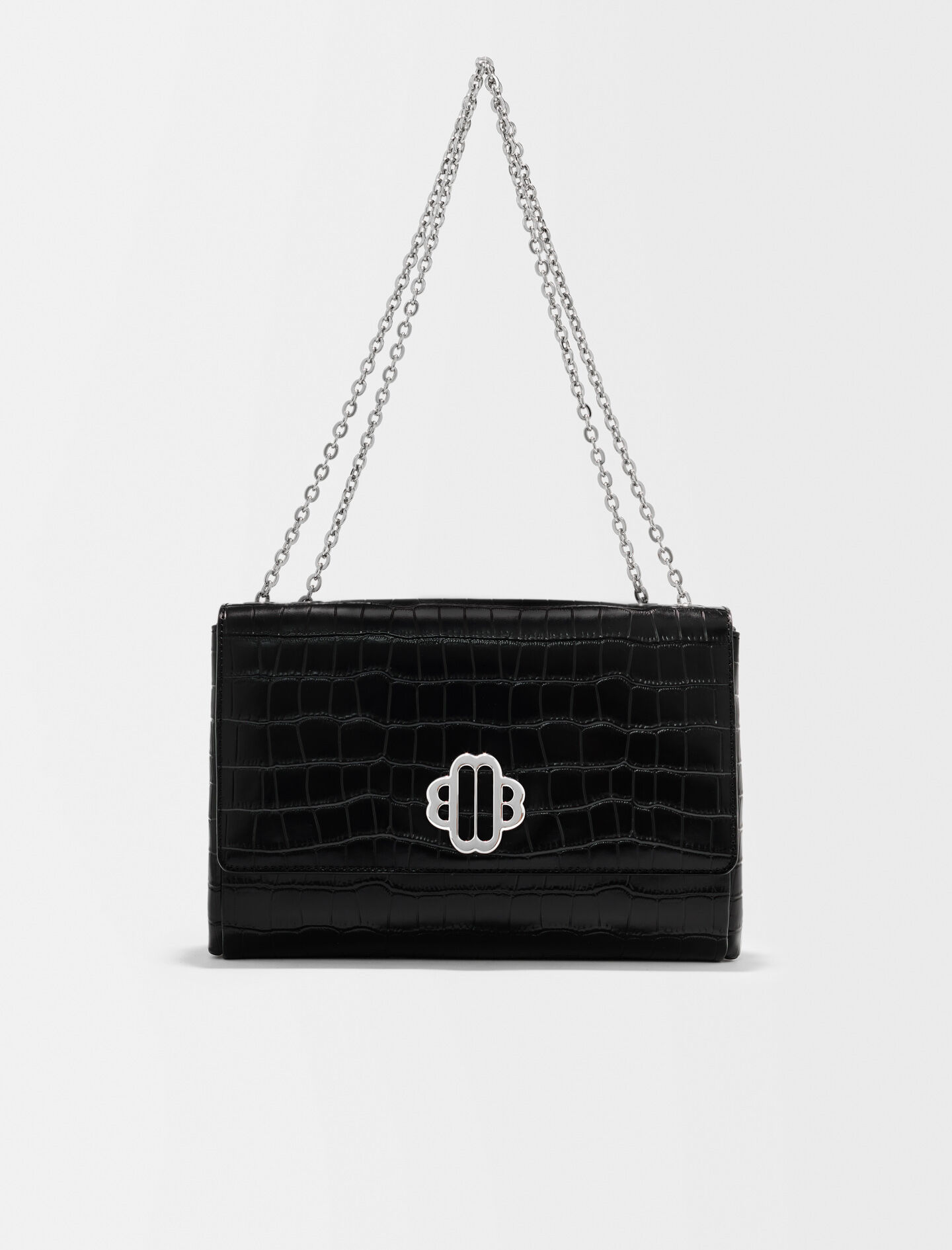 Leather bag with Clover logo