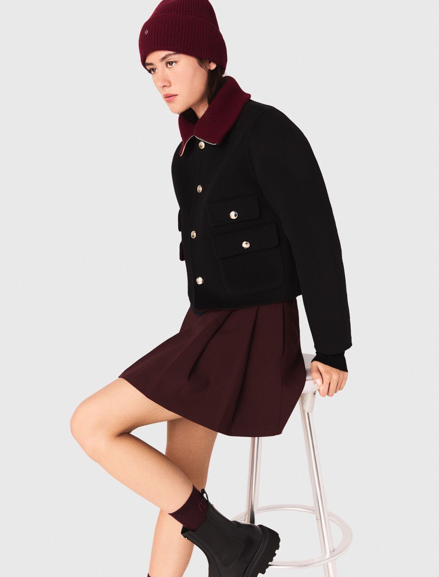 Wool and cashmere beanie