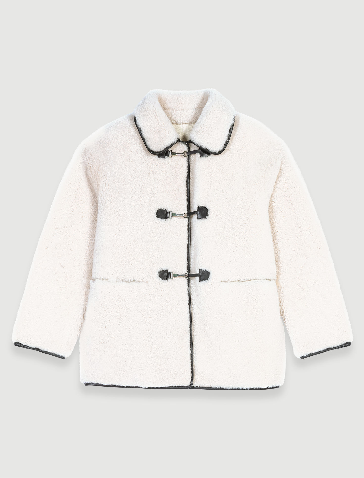 Mid-length shearling coat White For Women | Maje
