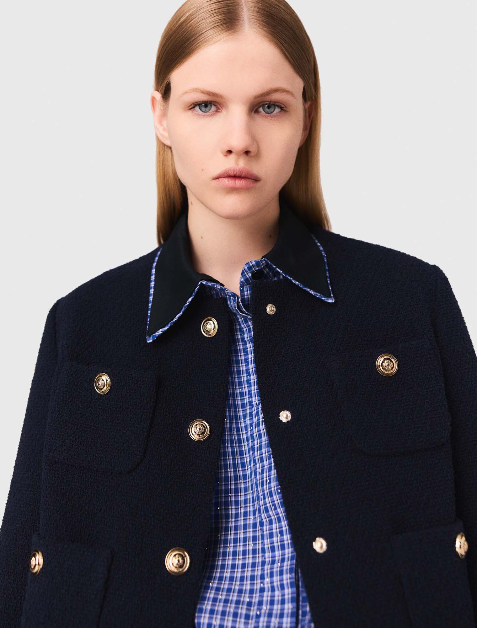 Cropped tweed jacket