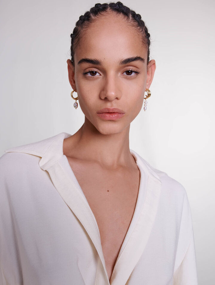 Bead embellished earrings