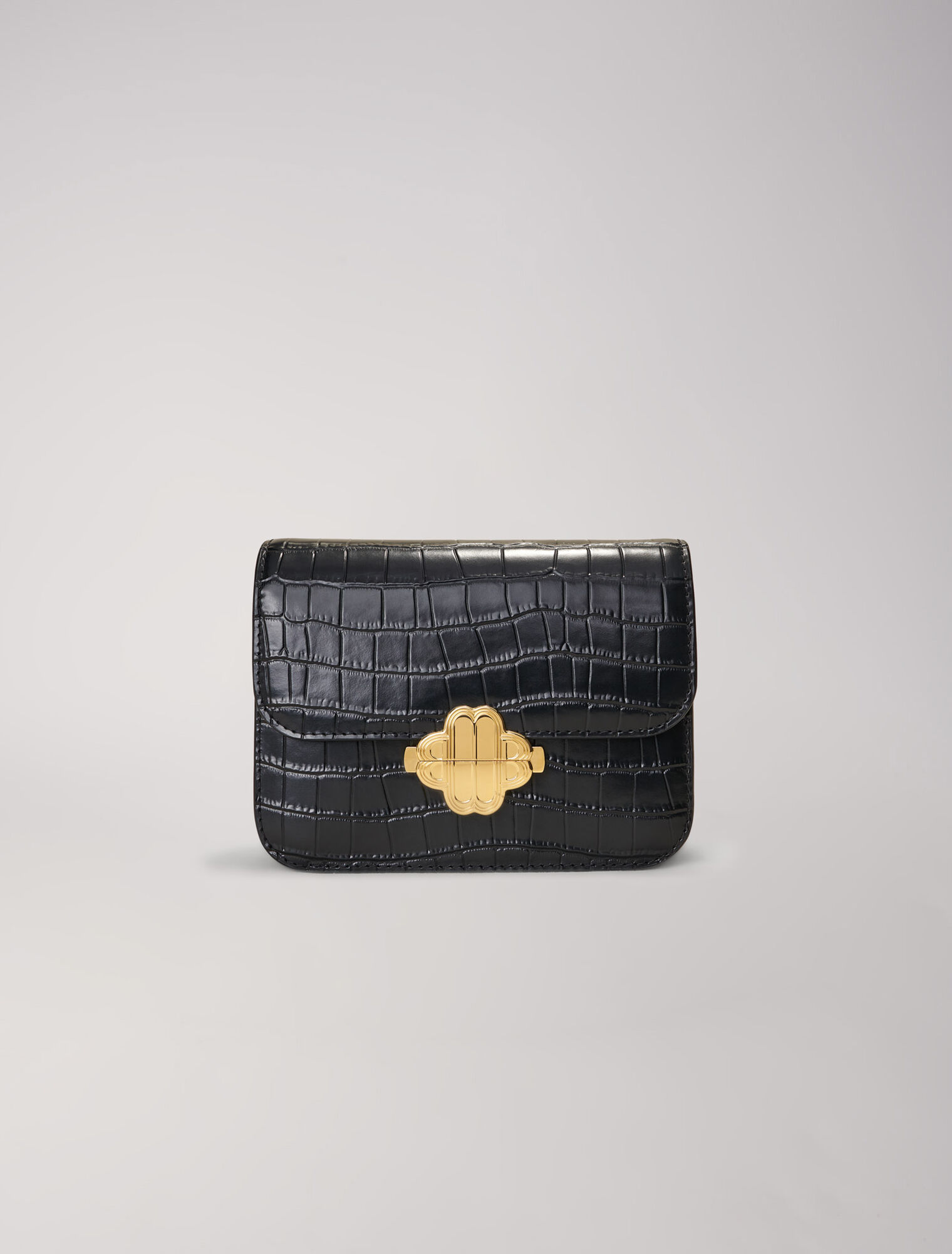 Croco-effect leather Clover bag