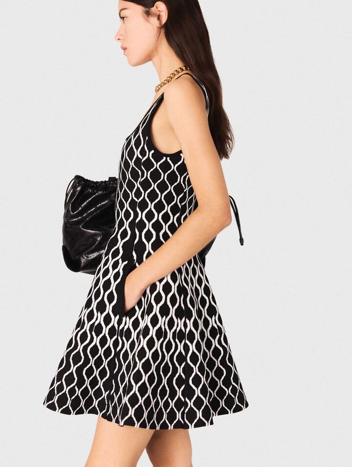 Mini patterned knit dress