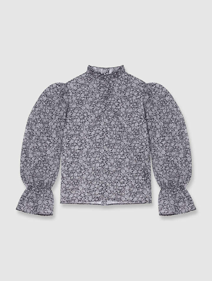 Flower print blouse