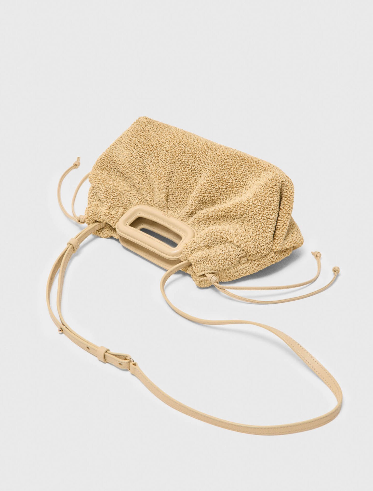 Mipli boucl&eacute; effect clutch bag