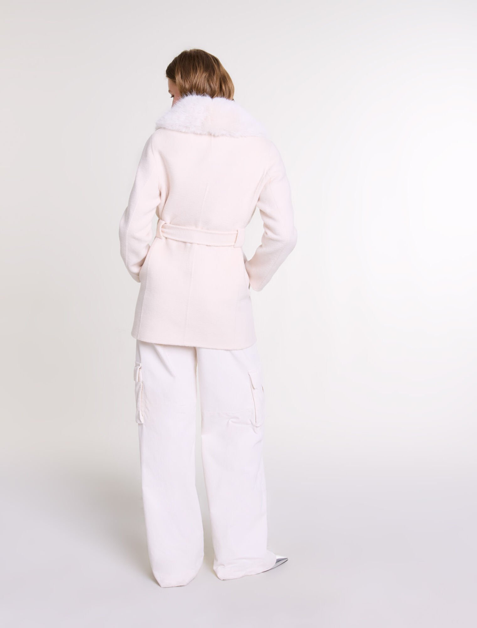 Belted short coat