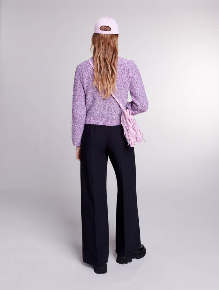 Sequin knit cardigan