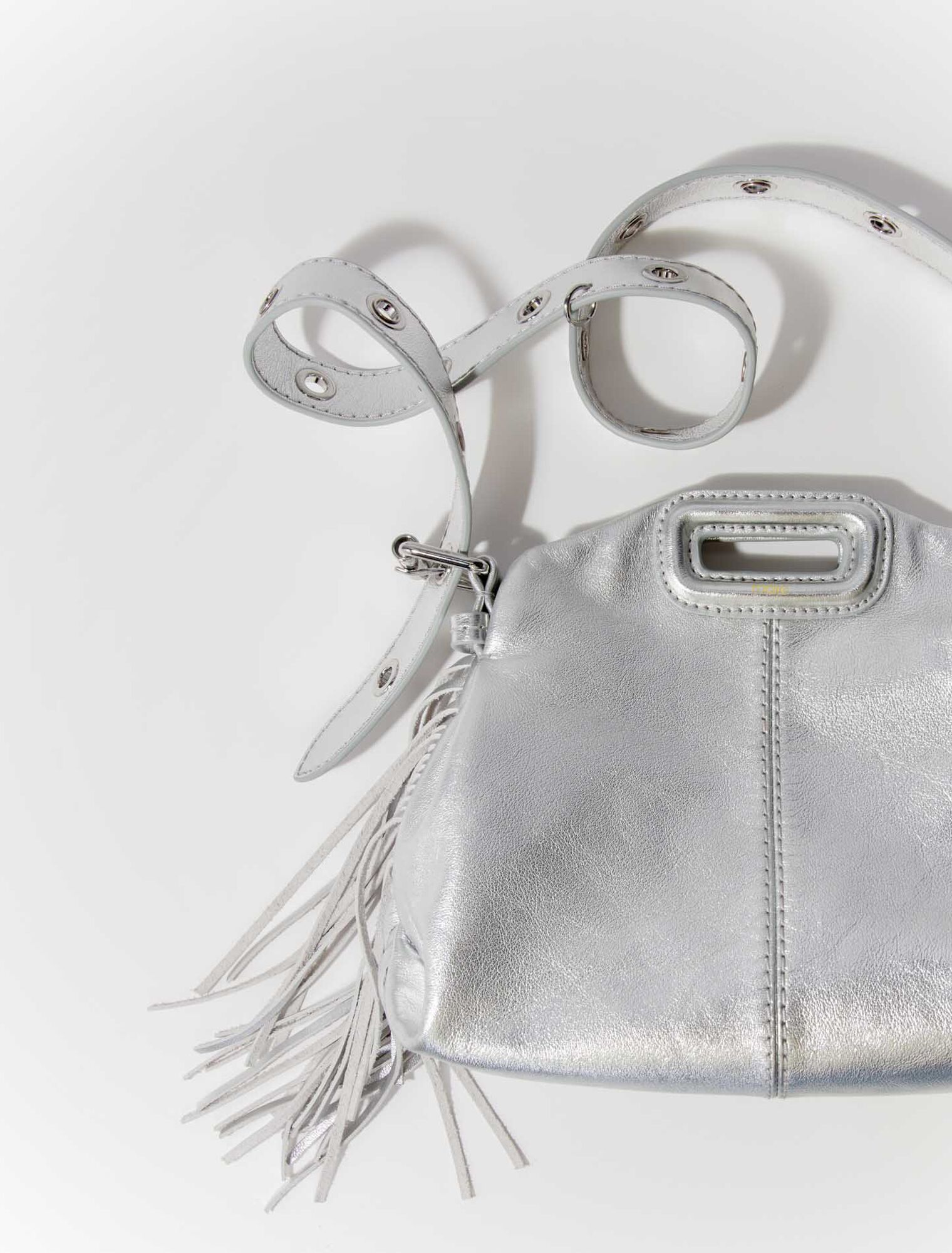 Metallic leather mini Miss M bag