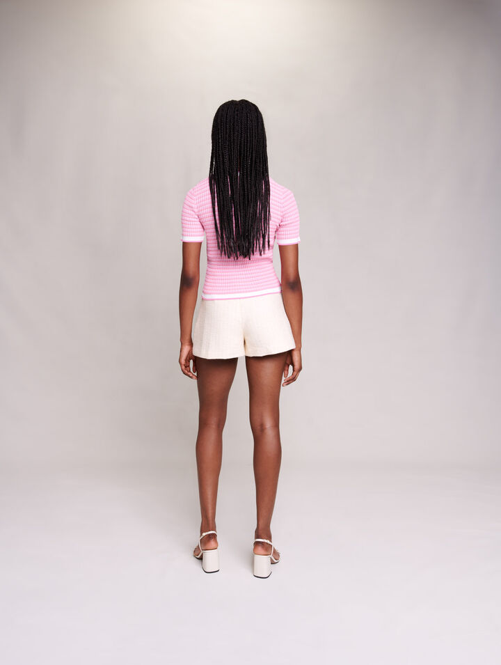 Short-sleeved sweater