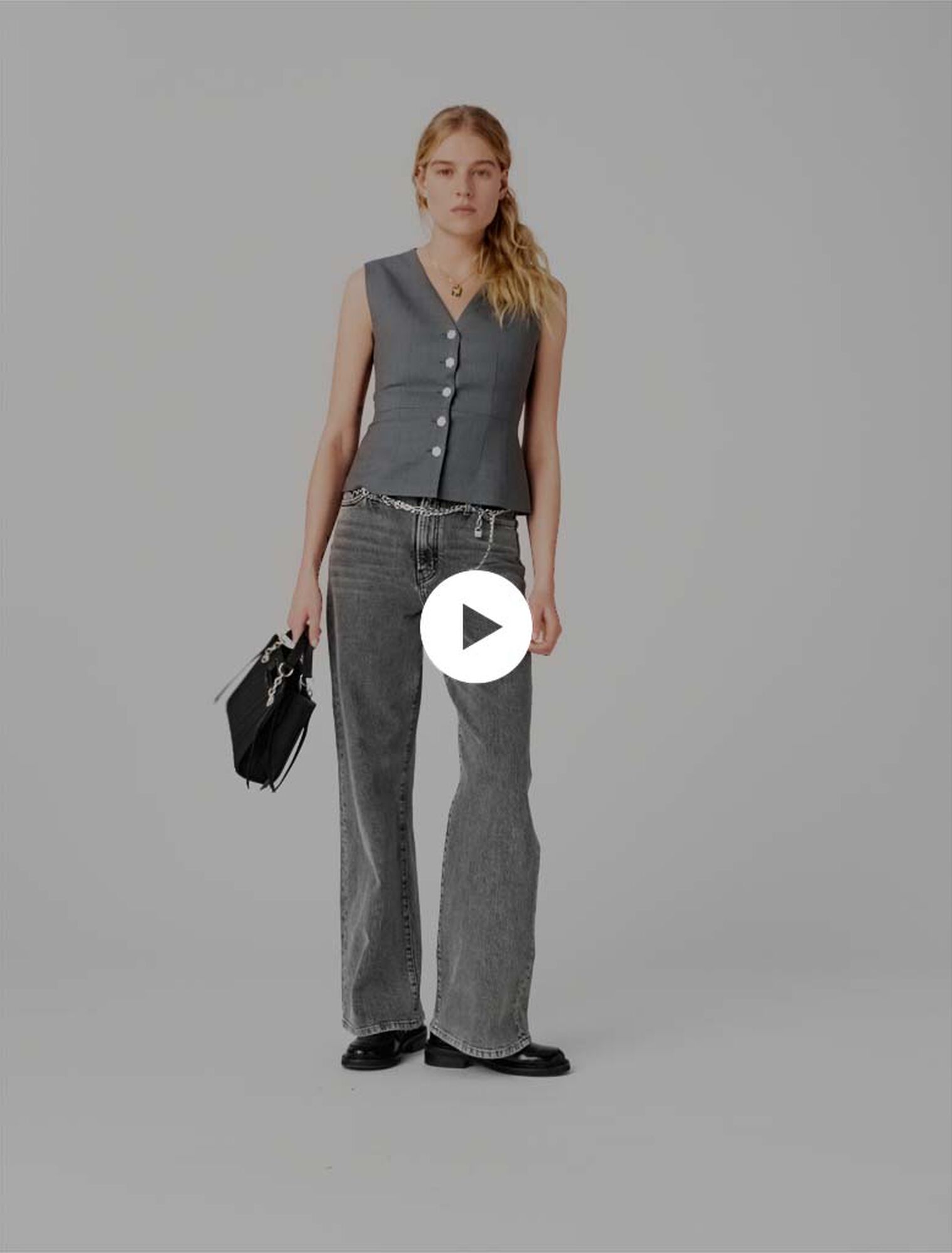 Jewel-button tailored jacket