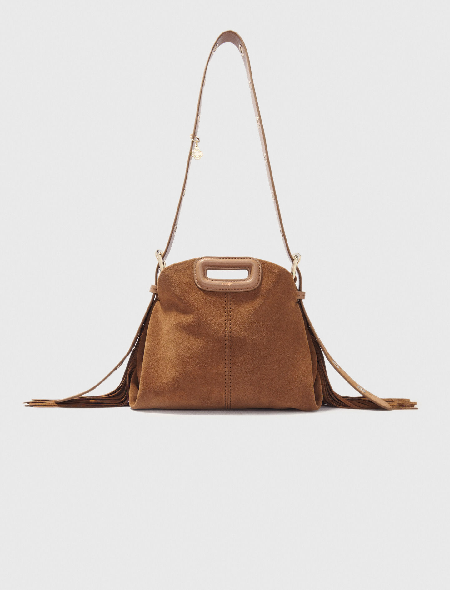 Miss M mini suede bag Brown For Women | Maje