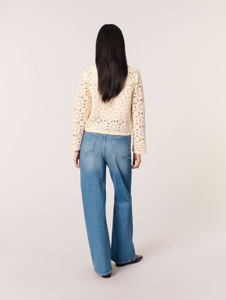 Crochet cropped cardigan