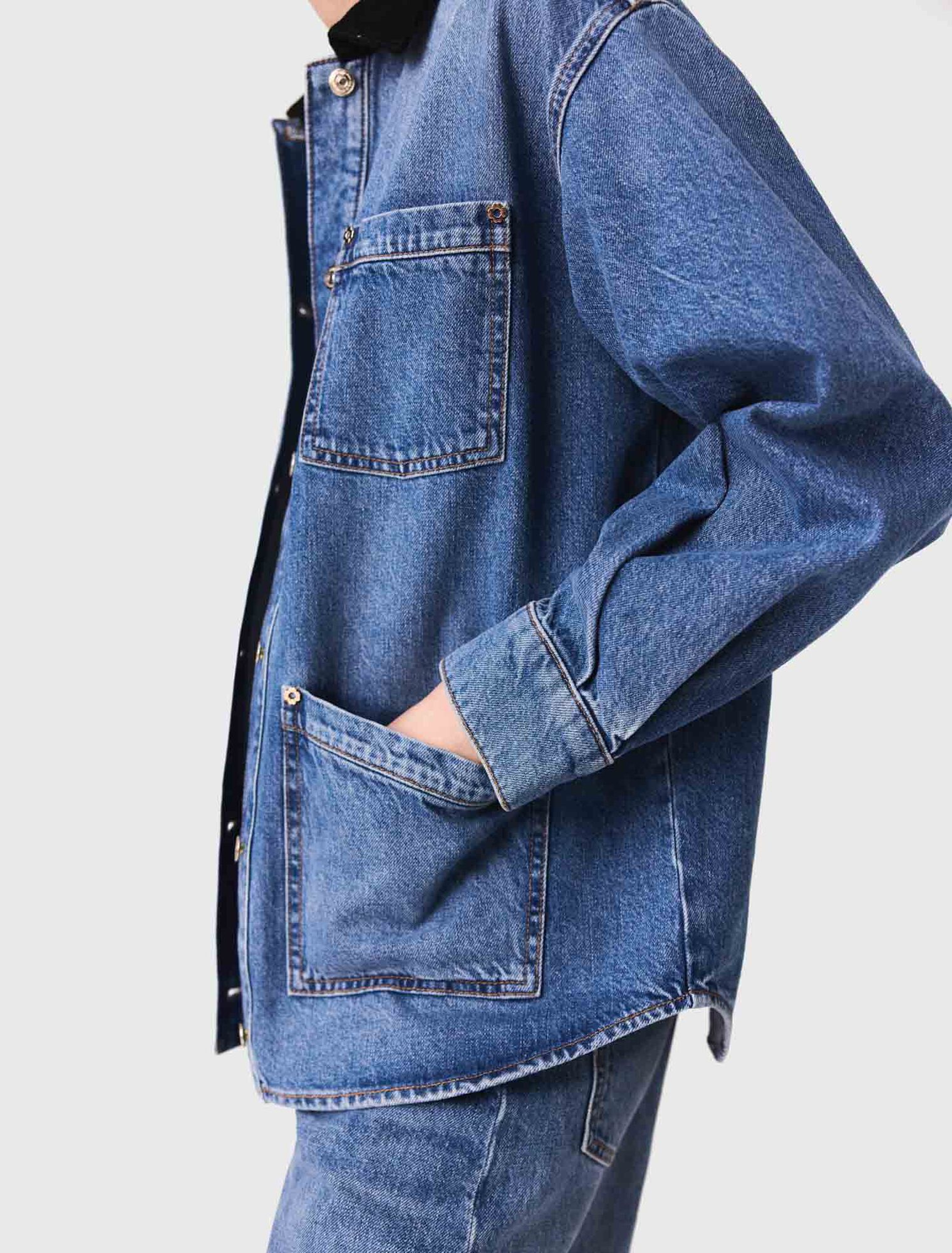 Faded denim jacket