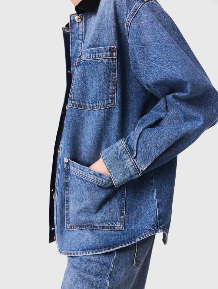Faded denim jacket
