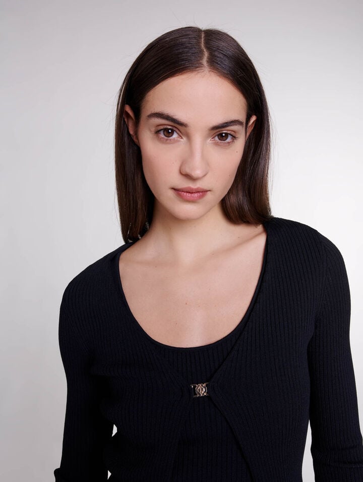 Stretch knit twin set