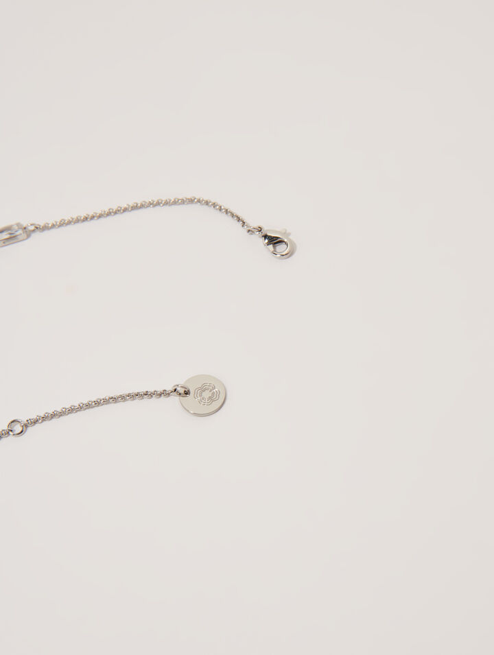 Gold rhinestone choker necklace