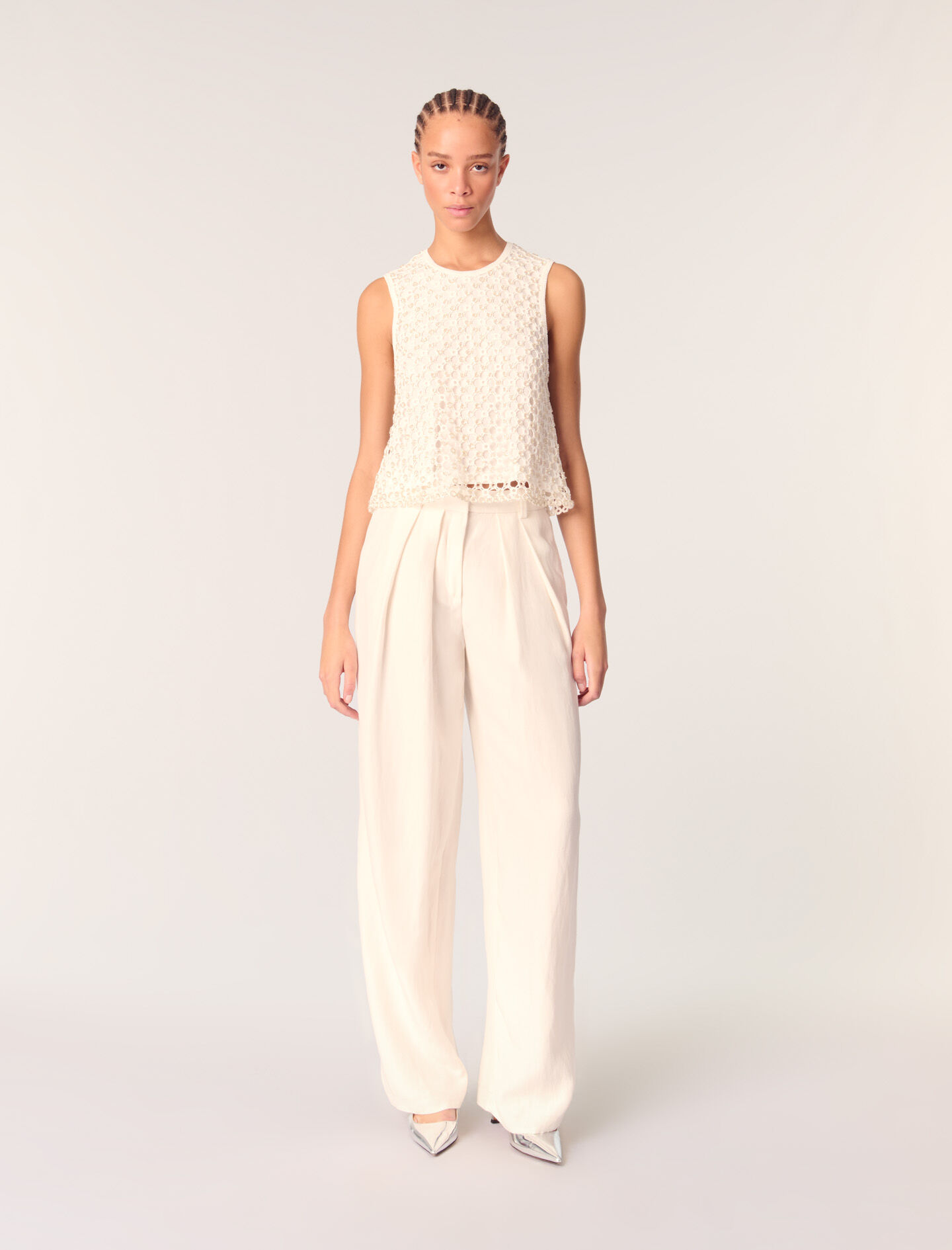 Amine Crochet Top With Butterfly Appliqués – WildxDandi