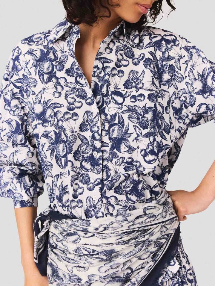 Long patterned shirt