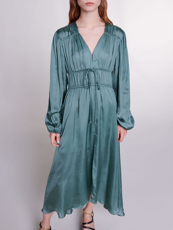 Satin-look maxi dress