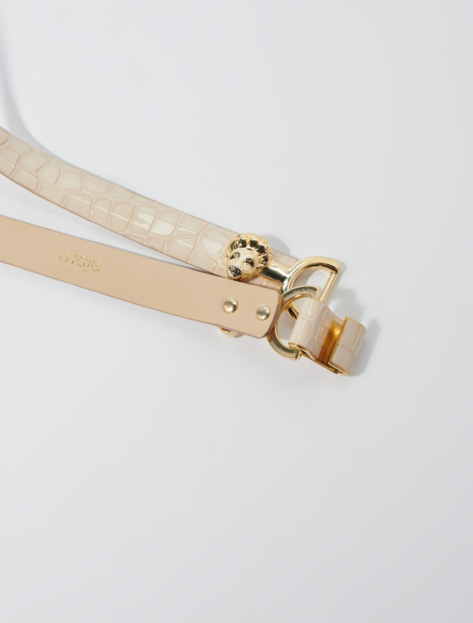 Patent leather Clover belt