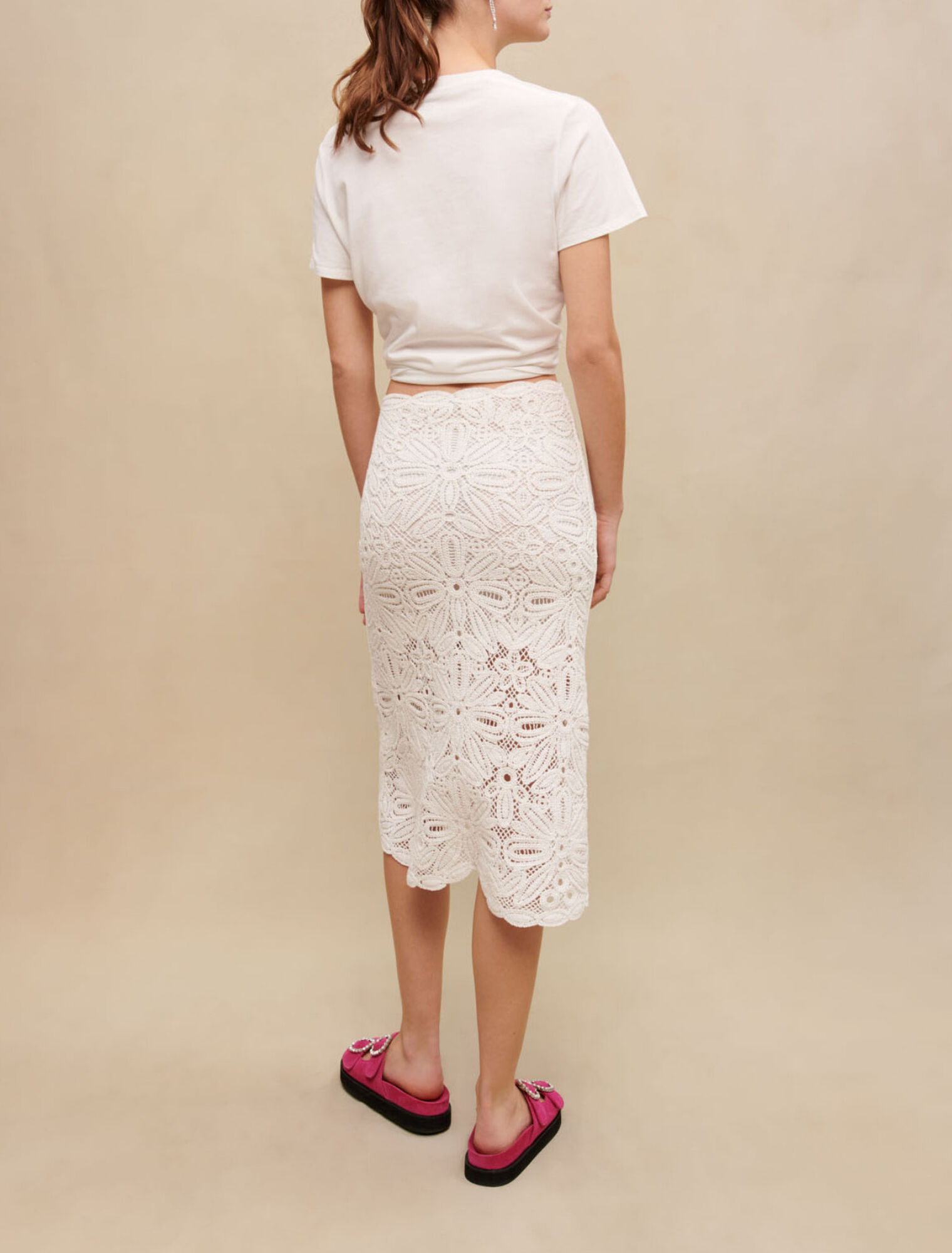 Knit midi skirt