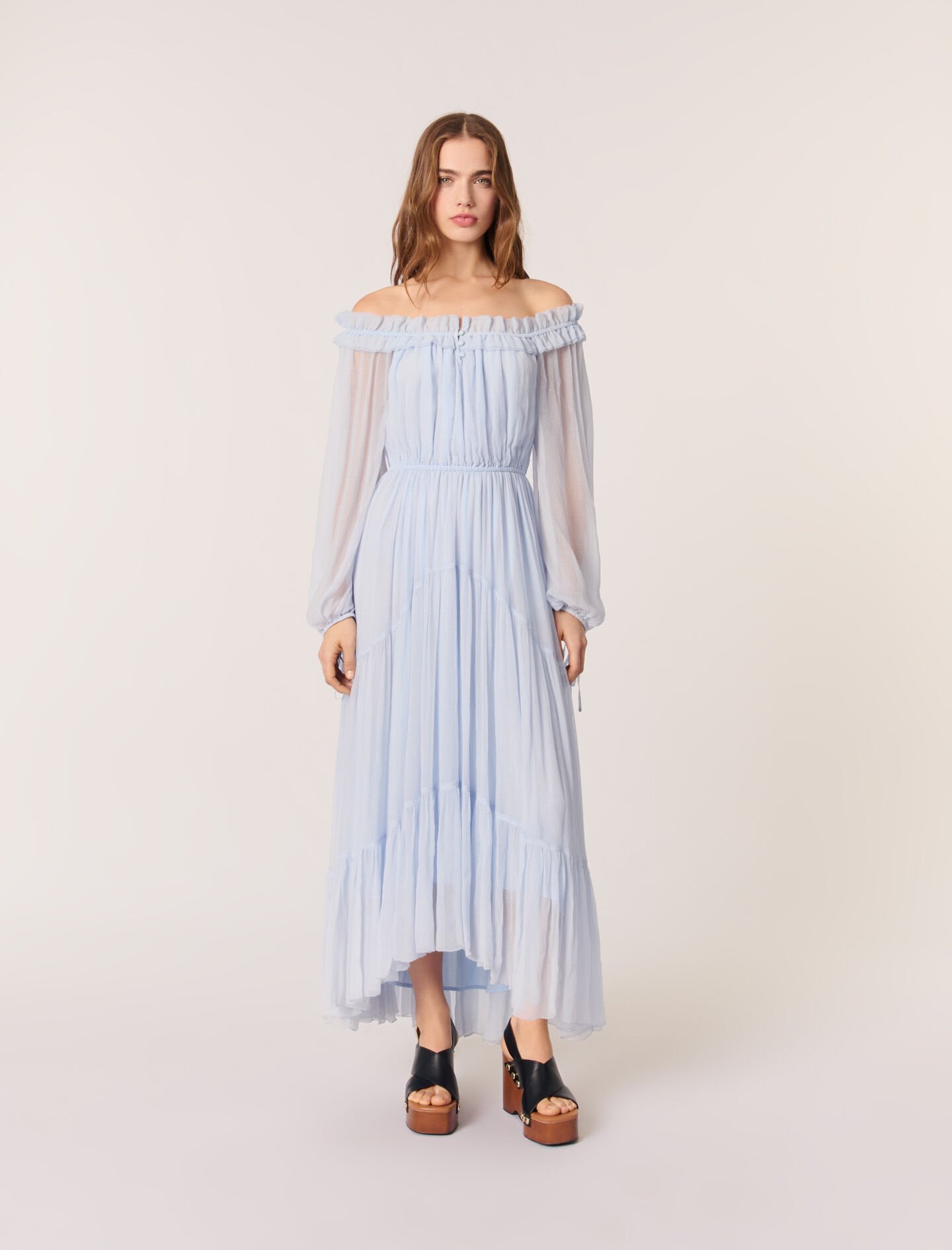 chiffon maxi dress