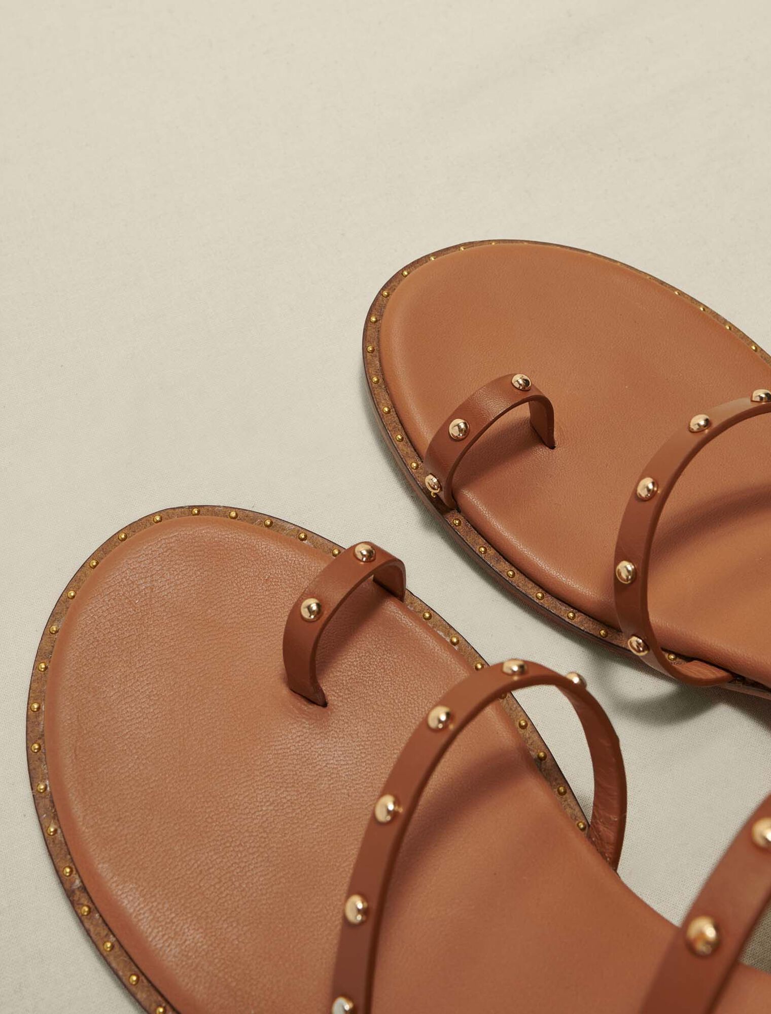 Studded strappy leather sandals