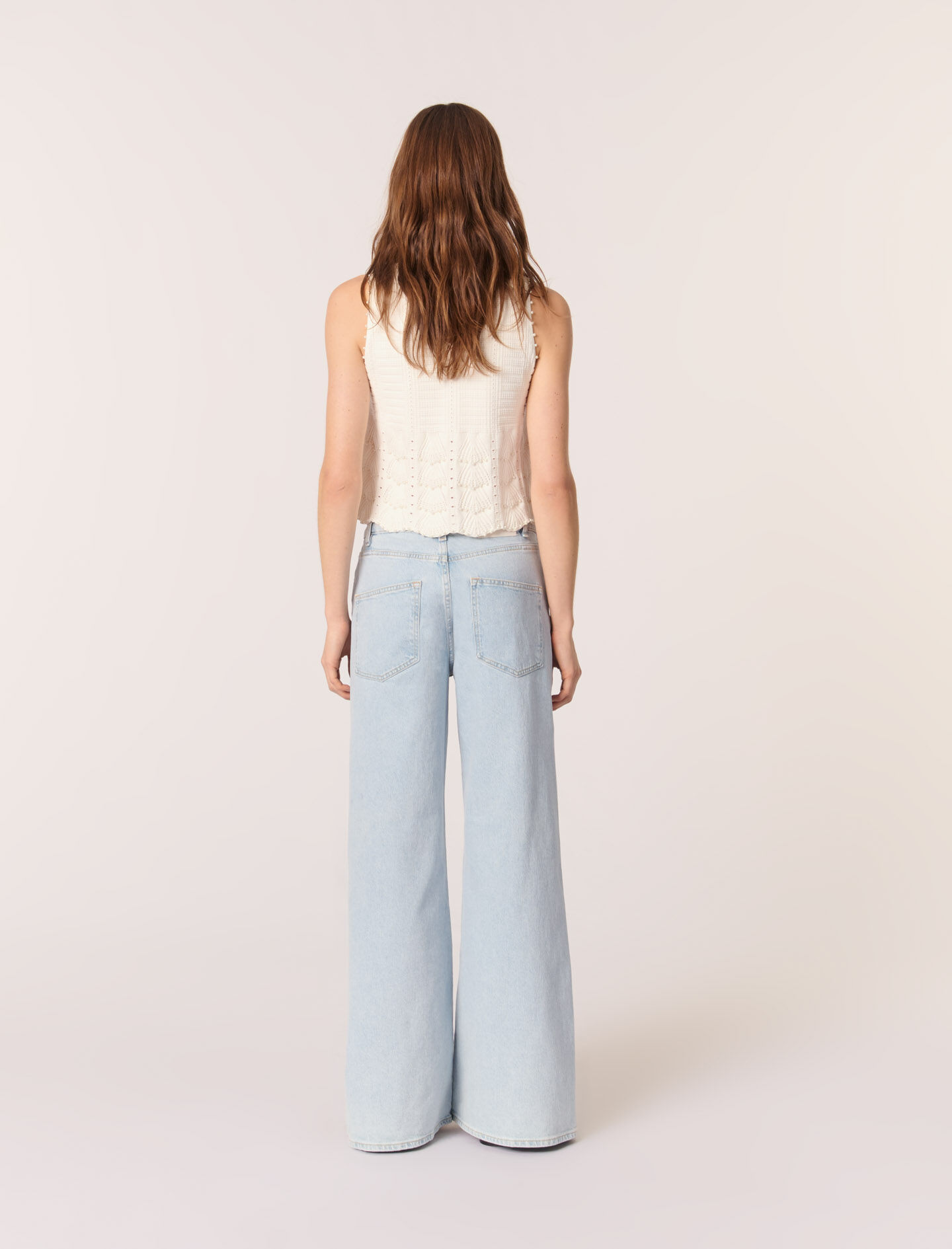 【PALEJADE】Vintage Damage Semi Wide Jean - Light Blue Bryant Distressed Vintage Light Blue Denim – Capsule NYC