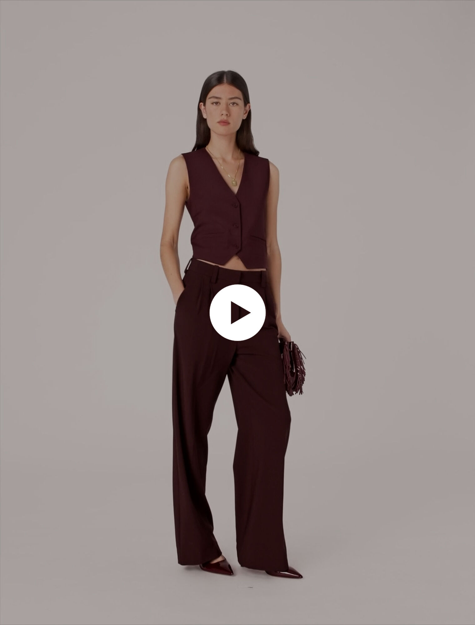 Tailored high-waisted suit trousers