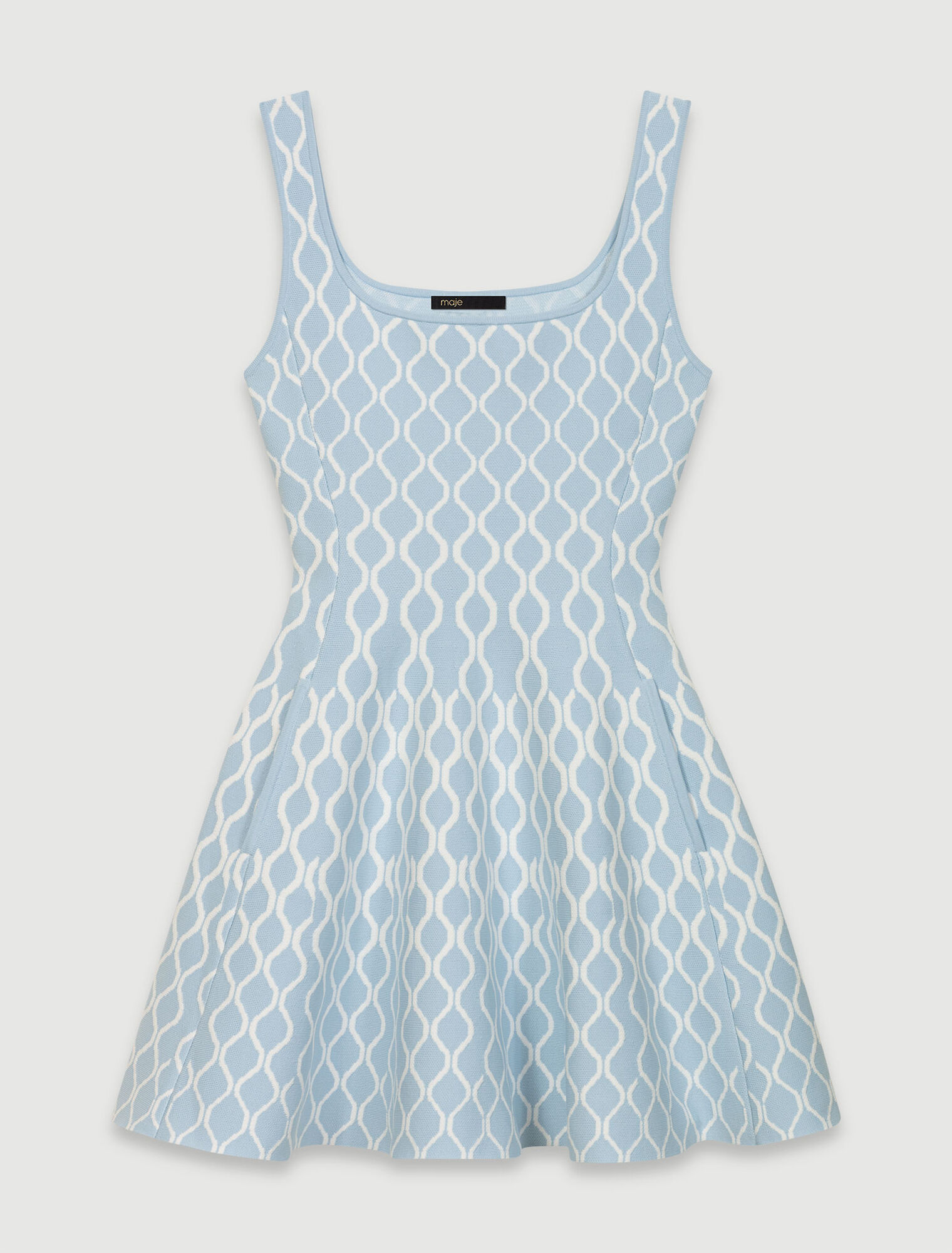 Jacquard knit mini dress