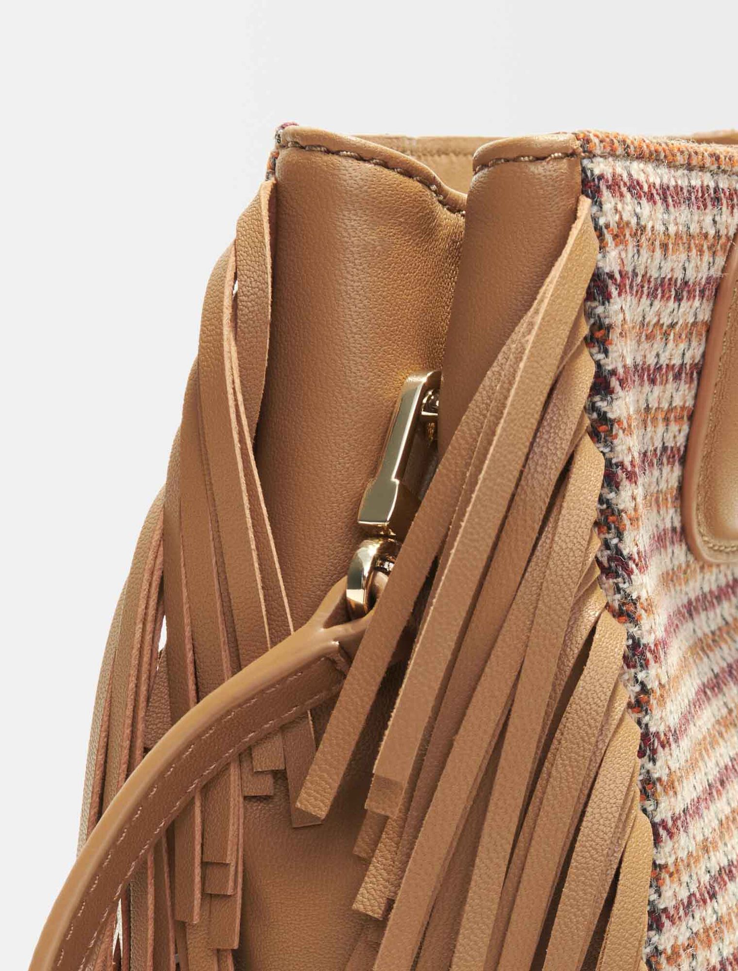 Canvas houndstooth M bag