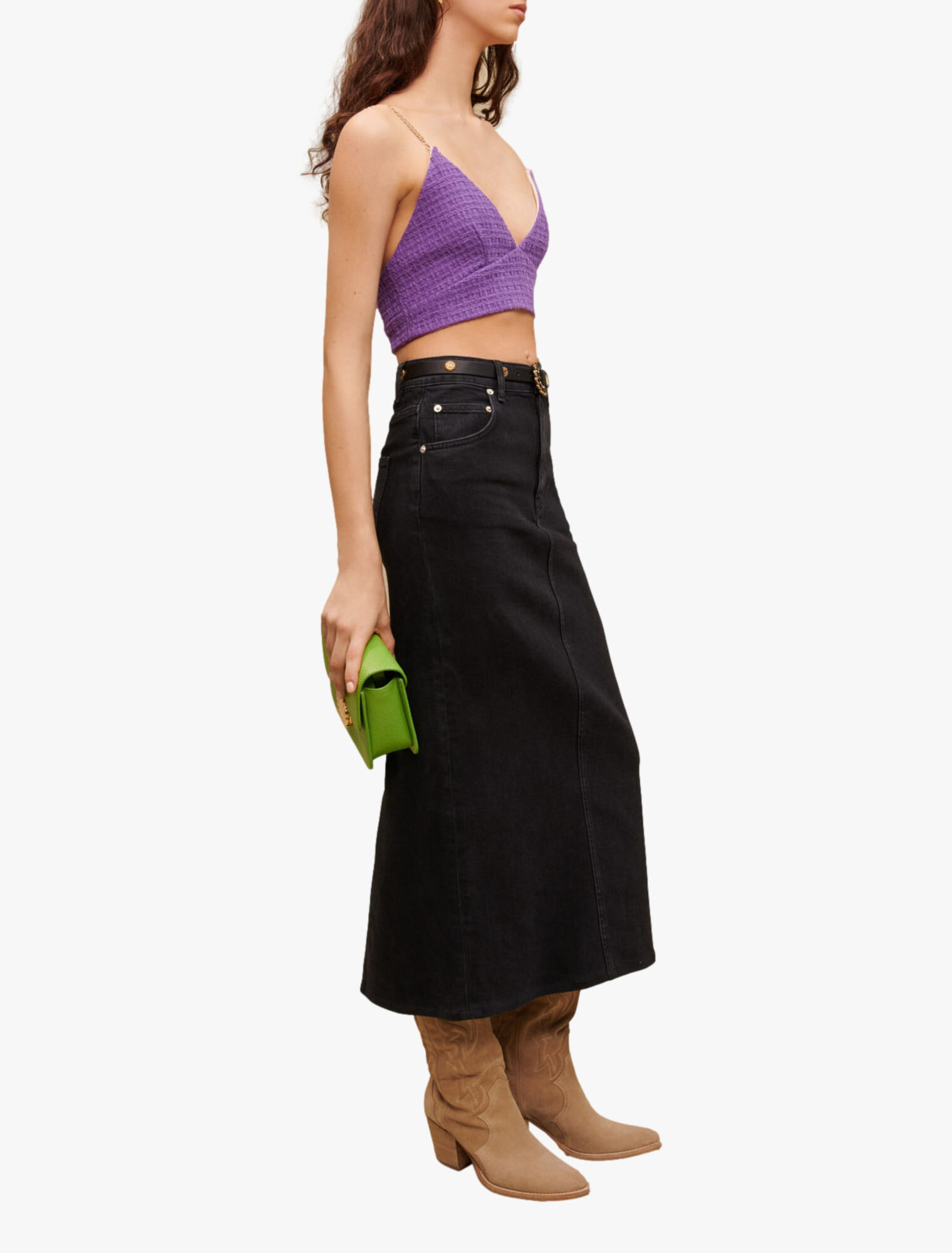 Tweed crop top