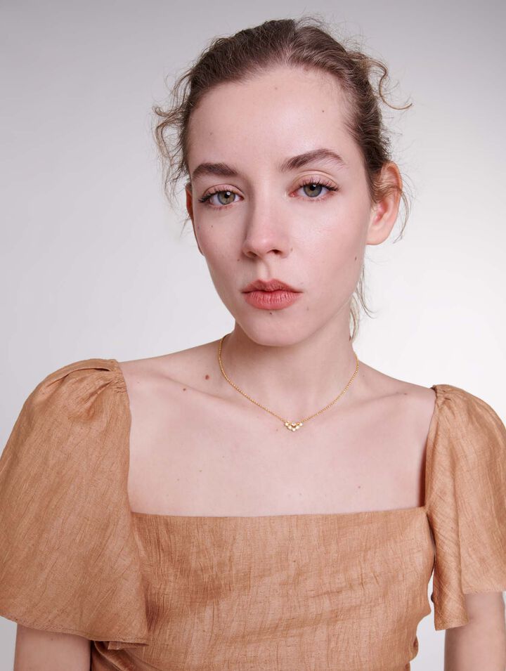 Ruffled linen top